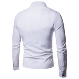  Autumn Winter Cotton Linen Casual Shirt Men's White Shirt Double Breasted Evening Camisa Masculina Long Sleeve Shirts MartLion - Mart Lion