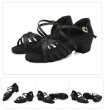 Latin Dance Shoes for Women Girls Children child kids Ballroom Tango Salsa Latin Dancing Medium Heels Training MartLion   