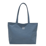Tote Bag Simple Commuting Shopping Women's Shoulder Nylon Waterproof Cloth Bag Large Capacity Mart Lion Blue  
