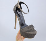 Classic Shiny Stiletto Hollow High Heels Summer Women Sandals Party Platform Shoes Designer Clog Dress Ladies Pumps Mart Lion   
