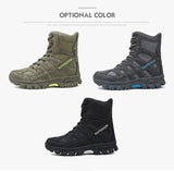 Military Boots Men's Tactical Shoes Special Force Leather Army Outdoor Hiking Mart Lion   