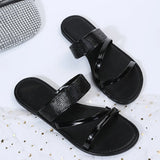 Vintage Wear Slippers Women Round Head Sequin Rhinestone Light Sandals Summer Non-Slip Flip Flops MartLion   