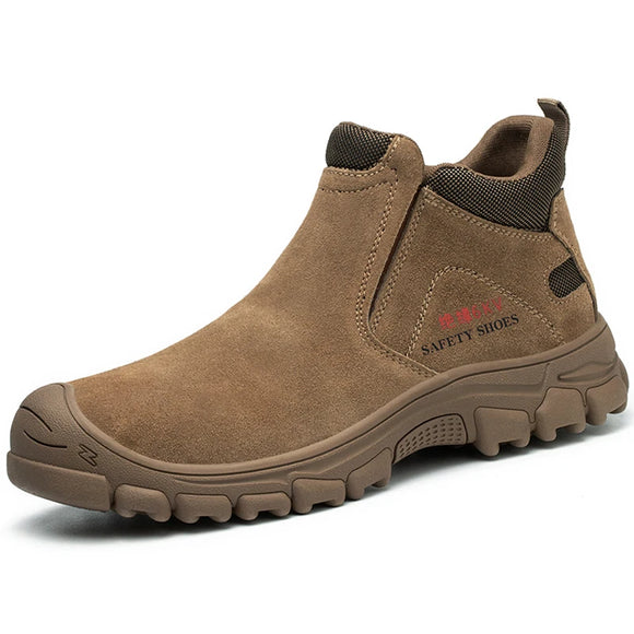 Insulation 6kv Welding Shoes Men's Work Boots Safety Puncture-Proof spark Proof Indestructible Industrial MartLion H-1-Khaki 40 