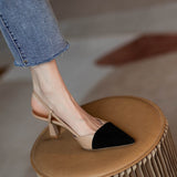 High Heels Summer Buckle Pointed Heel Sandals Women Comfort Simplicity Stilettos De Mujer Mart Lion Apricot 34 