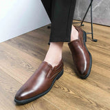 Men's Retro Shoes Slip-on Loafers Male Business Shoes Light Dress Driving Shoes Monk Shoes MartLion   