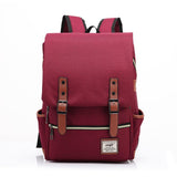 Oxford Waterproof Laptop Backpacks Large Capacity Men's Canvas Travel Bag Women Students School Books Backpack Mart Lion Burgundy 16 Inches 