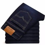 Summer  Clothing Slim Men Casual Jeans Man Oversize Denim Pants Trousers Baggy Stretch Jeans MartLion 009 black 40 CHINA