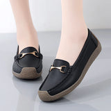 Leather Casual Shoes Slip On Flat Women's Loafers Luxury Sneakers Designer Moccasins femme MartLion   