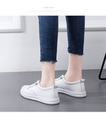 Genuine Leather Women Casual Sneakers Spring Summer Skate Shoes Ladies Little White Vulcanized MartLion   