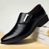 Oxford Shoes Men's Dress Formal Pointed Toe Wedding Dress Designer Loafers Mart Lion   