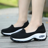 Platform Shoes Sneakers Women Running Breathable Mesh Slip-On Sports MartLion   