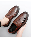 Summer Thick Sole Sandals Outdoor Soft Sole Breathable Shoes Genuine Leather Men's MartLion   