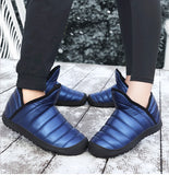 Winter Warm Plush Boots Men's Women Blue Casual Short Light Waterproof Shoes Footwear MartLion   