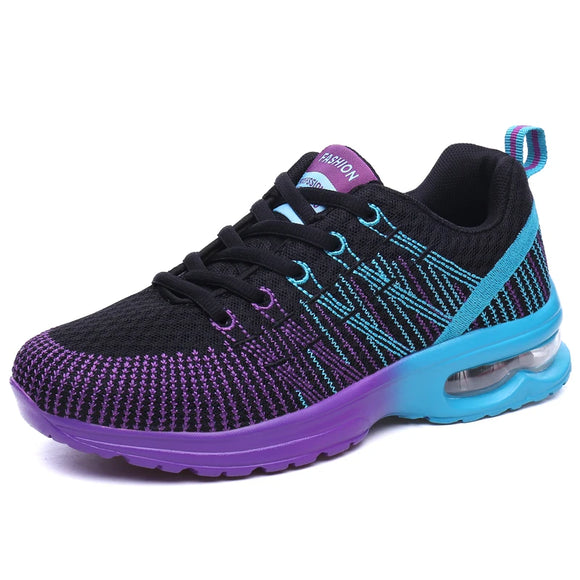 Shoes Women Cushioning Running Breathable  Casual Sneaker Nonslip Running MartLion Black Purple 35 