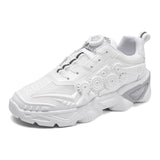 Men's Casual Outdoor Sneaker Thick Bottom Sport Shoes Basketball Non-slip Platform Soft Walking Mart Lion White 39 