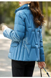 Neck Belted Duck Down Puffer Jackets Women Casual Winter Warm Short Coat Female Outwear Clothes MartLion   