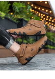 Men's Casual Sneaker Leather Shoes Luxury Brand Sports Lace-up Ankle Boots Waterproof Winter Motorcycle MartLion   