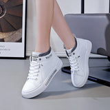 Women's High-top Breathable Sneakers Trend White Flat Casual Sports Designer Running Shoes Tennis MartLion   