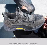 Summer Breathable Work Safety Shoes Men's Women Indestructible Puncture-Proof Boots Protective Work Sneakers MartLion   