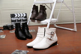 Leather Chelsea Boots Men White Dress Boots Men Casual High top Buckle Strap Formal Shoes Men Motorcycle Boots MartLion