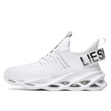 Mesh Men's Running Shoes Breathable Cushioning Gym Training Sneakers Lightweight Jogging Sports Zapatillas Mart Lion G116White 6.5 
