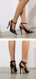  Liyke Summer Ankle Strap Sandals Women Pointed Open Toe Party Dress Female Shoes Gladiator High Heels Sandalias Mart Lion - Mart Lion