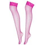 Fishnet Stockings Women Summer Thin Transparent Mesh Thigh High Stockings Elasticity Over Knee Nylon Stocking 6 Color MartLion   