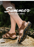 Genuine Leather Men's Sandals Summer Shoes Outdoor Water Leather MartLion   
