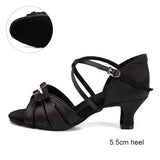 Ballroom Dance Shoes for Women Latin Modern Tango Salsa Training Sandals Practice Satin MartLion