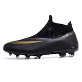 Futsal Air Soccer Shoes Football Boots Ourdoor Training Sneaker TFAG Unisex MartLion 2090-1-FG-Black 43 