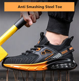 anti puncture light indestructible shoes men's air cushion work work protection with iron toe MartLion   