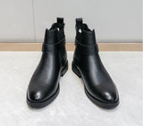 Oxford Men Shoes Leather Party Chelsea Dress Shoes Men Formal Boots For Men Classic Brogue Social Shoe male MartLion