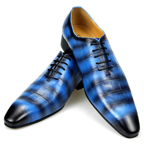 Leather Shoes Men's Casual Leather Dress Shoes British Leather Pointed Toe Groom Trend Wedding MartLion   