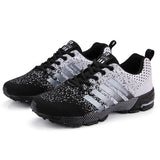 Summer Shoes Men's Sneakers Running Sports Breathable Non-slip Walking Jogging Gym Women Casual Loafers MartLion Black White 35 
