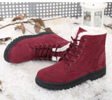 Women Boots Winter Ankle Winter Shoes Female Snow Mujer Warm Plush Mart Lion   