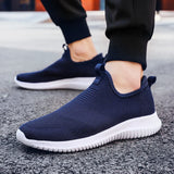 Men's Sneakers Breathable Mesh Shoes Casual Shoes Lightweight Lace-Up Running Walking Sneakers MartLion dark blue 36 