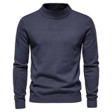 Winter Thick Men's Sweaters Casual Turtle Neck Solid Color Warm Slim Turtleneck Sweaters Pullover MartLion   