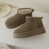 Winter Children Wool Snow Boots Boys Girls Genuine Leather Boots Baby Soft Cow Suede Cotton Shoes Kids Winter MartLion   