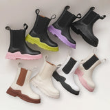 Autumn Winter Girls Short Boots Little Princess Forest Green Chimney Boys British Style Baby Cotton Shoes MartLion   