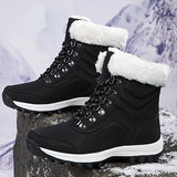 Women Snow Boots Female Winter Casual Shoes Outdoor Youth Mid-Calf Boots Waterproof Plush Ladies Cotton-padded Shoes MartLion   