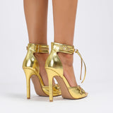  Women's Slim High Heel Sandals Rivet Belt Buckle Runway Shoes Banquet Tassel Shoes MartLion - Mart Lion