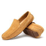  Suede Leather Men's Loafers Luxury Casual Shoes Boots Handmade Slipon Driving Moccasins Zapatos Mart Lion - Mart Lion