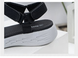 Casual Open-toe Women Sandals Non-slip Solid Color Hook Loop Platform Summer Beach Shoes MartLion   