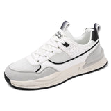 Trendy Vulcanized Shoes Non-slip Breathable Men's Running Outdoor Sneakers Casual MartLion WHITE 39 