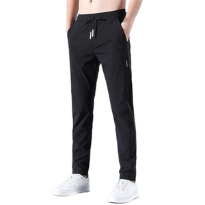 Men's Trousers Color Loose Straight-Leg Casual Pants Thin Sports With Pockets MartLion   