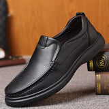 Genuine Leather Men's Loafers Slip On Casual Shoes Hollow out Breathable Flat Footwear Flat for driving Mart Lion   