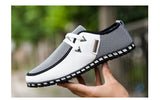 Men's Leather Shoes Casual Loafers Breathable Light Weight White Sneakers Driving Footwear Round Toe Mart Lion   