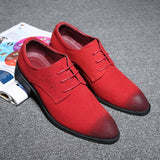 Men's Casual Shoes Lace-up Suede Leather Light Driving Flats Classic Retro Oxfords Mart Lion   