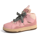 Unisex Retro High Top Sneakers Men's Zebra Leopard Shoes Casual Platform Harajuku Designer Trainers Mart Lion Pink -F668 36 