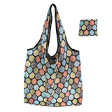 Foldable Shopping Bag Reusable Travel Grocery Bag Eco-Friendly One Shoulder Handbag  Printing Tote Bag MartLion A-013  